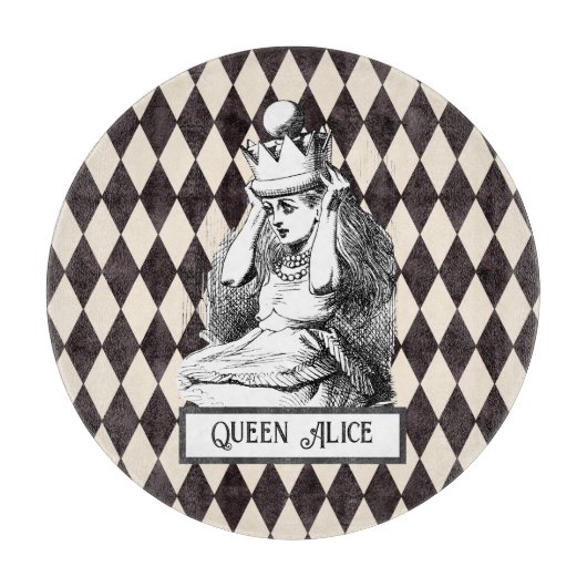 Alice met Crown Harlequin Snijplank (Voorkant)