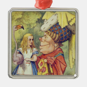 Alice met de Duchess Metalen Ornament