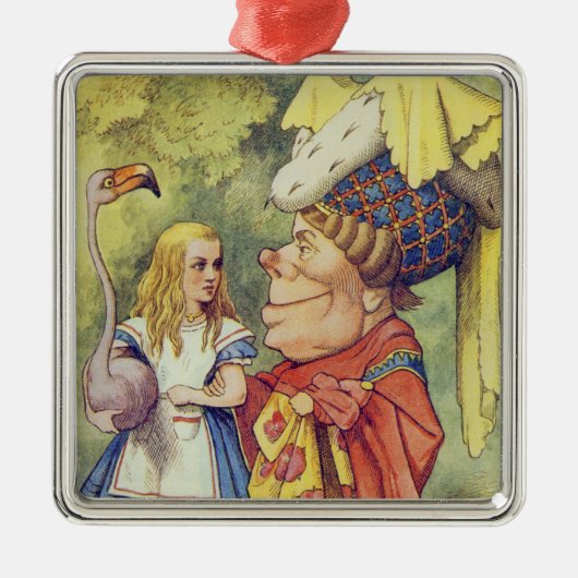 Alice met de Duchess Metalen Ornament (Voorkant)