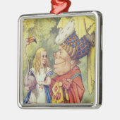 Alice met de Duchess Metalen Ornament (Links)