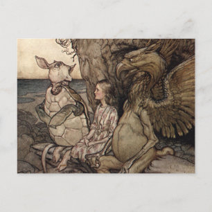 Alice met de Griffin en de Mock Turtle Briefkaart