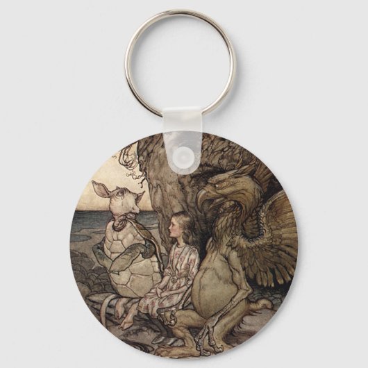 Alice met de Griffin en de Mock Turtle Sleutelhanger (Voorkant)
