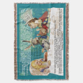 Alice met de Mad Hatter en de Maart Hare Deken (Voorkant Verticaal)