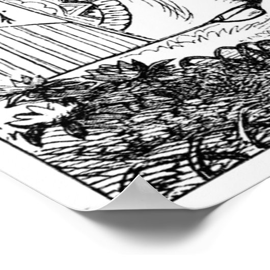 Alice met de Rode Koningin Poster (Hoek)