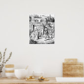 Alice met de Rode Koningin Poster (Keuken)