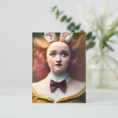 Alice met de witte konijnenaar briefkaart (Staand voorkant)