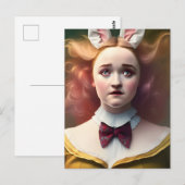 Alice met de witte konijnenaar briefkaart (Voorkant / Achterkant)