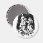 Alice met de witte koningin magneet (Voorkant / Achterkant)