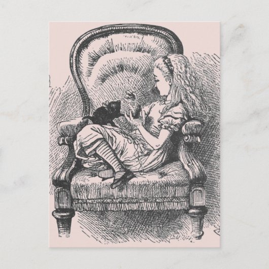 Alice met Dinah Briefkaart (Voorkant)