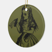 Alice met 'Drink me' fles Keramisch Ornament (Links)