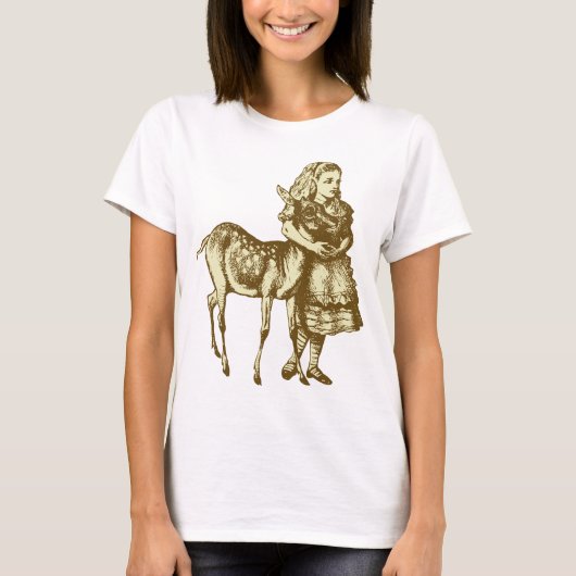 Alice met Fawn Inked Sepia T-shirt (Voorkant)