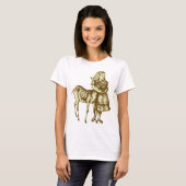 Alice met Fawn Inked Sepia T-shirt (Voorkant volledig)