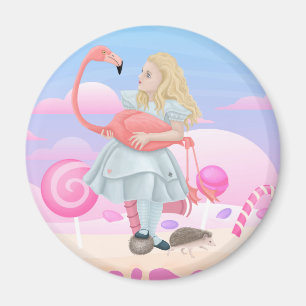 Alice met flamingo magneet