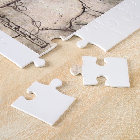 Alice met Hookah die Caterpijler roken Legpuzzel (Zijkant)