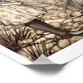 Alice met Hookah die Caterpijler roken Poster (Hoek)