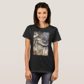 Alice met Hookah die Caterpijler roken T-shirt (Voorkant volledig)