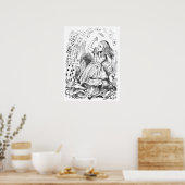 Alice met Kaarten Poster (Keuken)