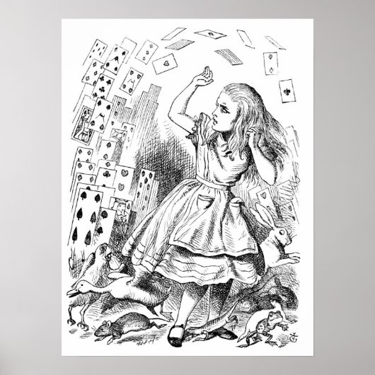 Alice met Kaarten Poster (Voorkant)