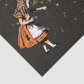 Alice met klaver, twinkelende sterren, Cheshire Ca Tissuepapier (Detail)