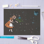 Alice met klaver, twinkelende sterren, Cheshire Ca Tissuepapier (Craft)