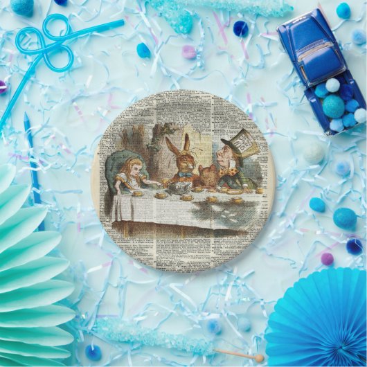 Alice Morning Tea-tijd Papieren Bordje (Feest)