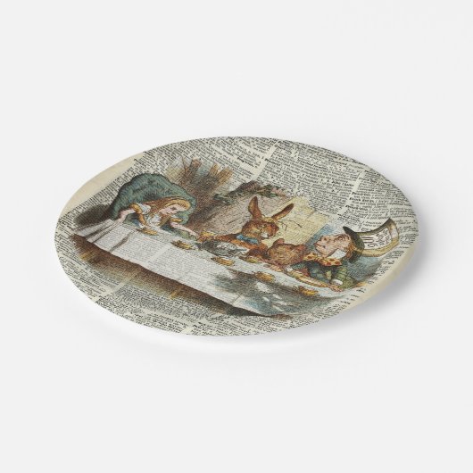 Alice Morning Tea-tijd Papieren Bordje (Gekanteld)