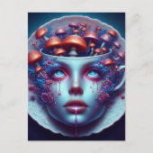 Alice Mushrooms Teacup Briefkaart (Voorkant)