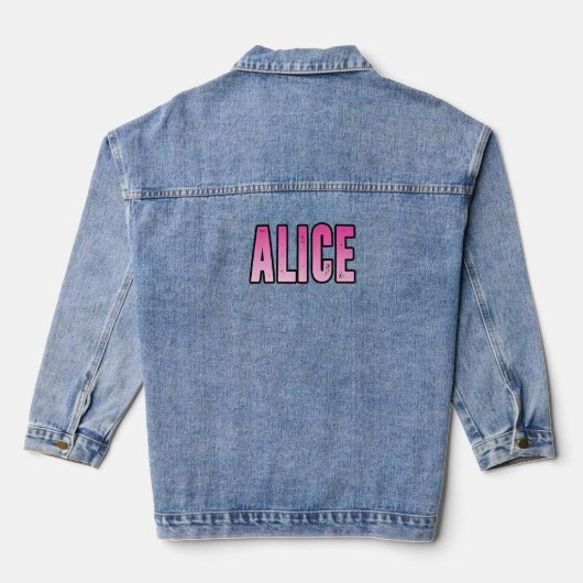 Alice naam denim jacket (Achterkant)