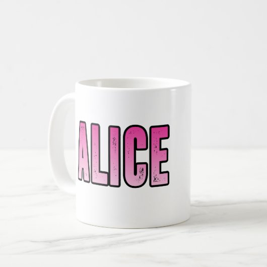 Alice naam koffiemok (Voorkant links)