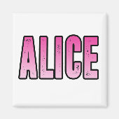 Alice naam magneet (Voorkant)