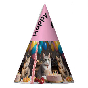 Alice Naam Met Verjaardagsfeest Katten, Feesthoedjes