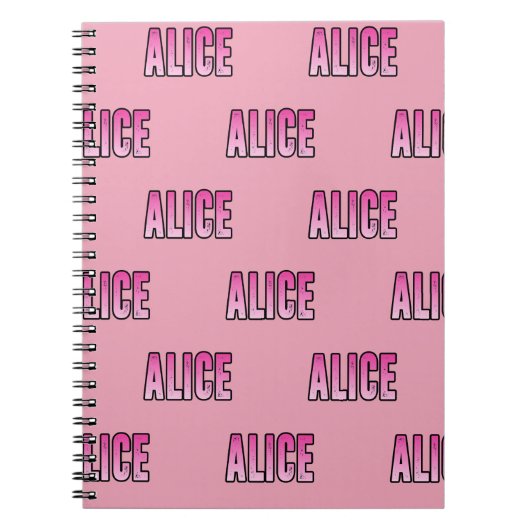 Alice naam notitieboek (Voorkant)