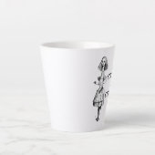 Alice - Nieuwsgierig en Nieuwsgierig Latte Mok (Voorkant)
