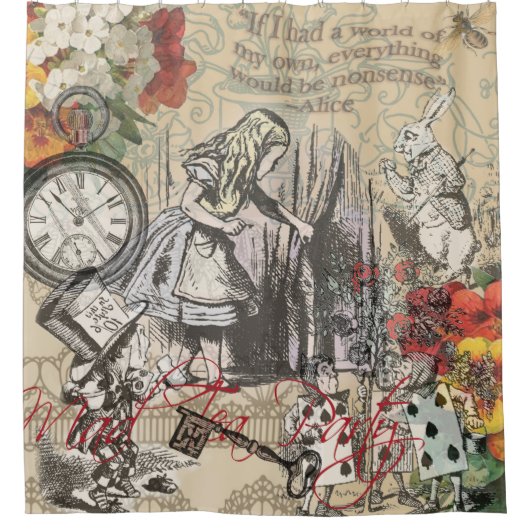 alice nonsens wonderland gordijn (Voorkant)