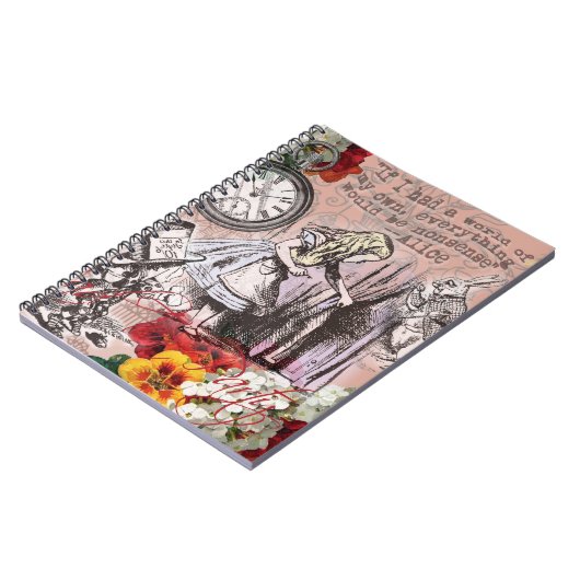 alice nonsens wonderland gordijn notitieboek (Linkerzijde)