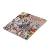 alice nonsens wonderland gordijn tegeltje (Zijkant)