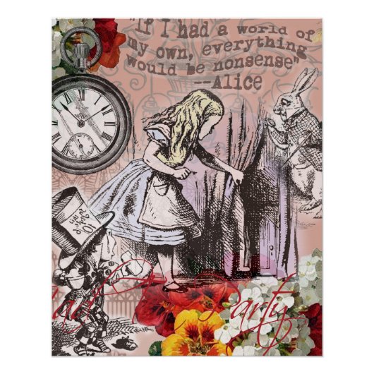 alice nonsense wonderland curtain perfect poster (Voorkant)