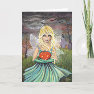 Alice on Halloween Fairy Kaart beroemd gemaakt doo