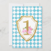 Alice Onederful 1st Birthday Uitnodiging (Achterkant)