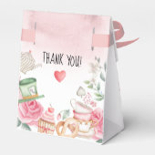 Alice Onederland Mad Tea Party Girl First Birthday Bedankdoosjes (Achterkant)