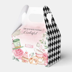 Alice Onederland Mad Tea Party Girl First Birthday Bedankdoosjes