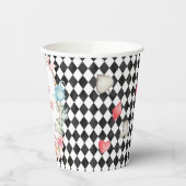 Alice Onederland Mad Tea Party Girl First Birthday Papieren Bekers (Links)