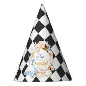 Alice Onederland, theefeest, meisje 1e verjaardag Feesthoedjes (Voorkant)
