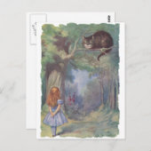 Alice ontmoet Cheshire Cat Briefkaart (Voorkant / Achterkant)