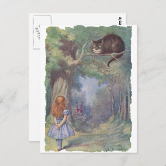 Alice ontmoet Cheshire Cat Briefkaart (Voorkant / Achterkant)
