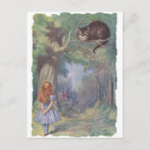 Alice ontmoet Cheshire Cat Briefkaart (Voorkant)