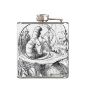 Alice ontmoet de Caterdepijler - Alice in Wonderla Heupfles (Achterkant)