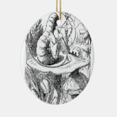 Alice ontmoet de Caterdepijler - Alice in Wonderla Keramisch Ornament (Rechts)