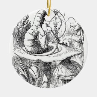 Alice ontmoet de Caterdepijler - Alice in Wonderla Keramisch Ornament