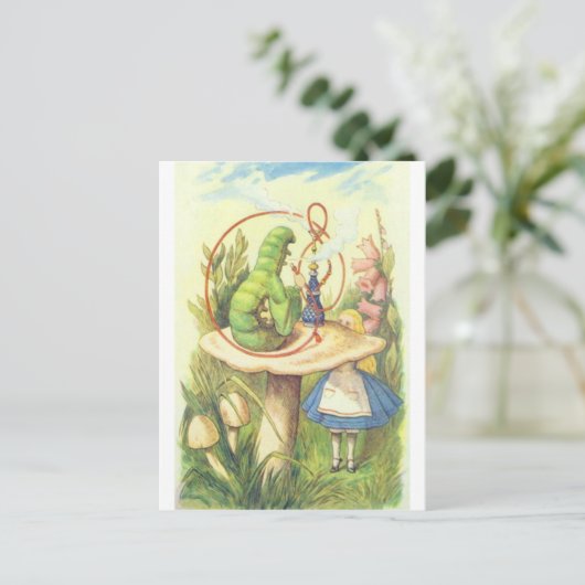 Alice ontmoet de Caterstyle Briefkaart (Staand voorkant)